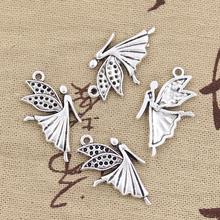 12pcs Charms Angle Fly 29x16mm Antique Making Pendant fit,Vintage Tibetan Bronze Silver color,DIY Handmade Jewelry 2024 - buy cheap