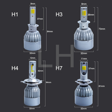 2x фар автомобиля лампа H7 H11 светодио дный H1 H3 880 881 H4 9005 9006 3000 К 6000 К супер ярких фар авто светодио дный двойной Цвет автомобильный аксессуар 2024 - купить недорого