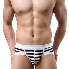Men Underwear Sexy Striped Bikini Man Briefs Calzoncillos Hombre Slips Cuecas Male Penis U Convex Pouch Panties Men Underpants 2024 - buy cheap