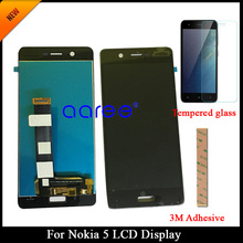 100% tested Grade AAA LCD Display For Nokia  5 TA-1024  For Nokia 5 LCD Screen Touch  Digitizer Assembly + Tempered Glass 2024 - buy cheap