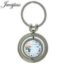 JWEIJIAO-Llavero con gemas de cristal, colgante giratorio de doble cara, gran joyería personalizada, TH13 2024 - compra barato