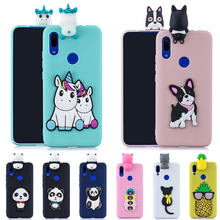 3D Relief Silicon Phone Case For Xiaomi Redmi Note 7 Pro Soft Unicorn panda bear TPU Cases For xiaomi redmi 7 cover redmi Go 2024 - buy cheap