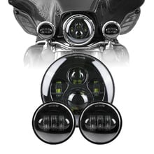 7" LED Projection Head Light Lamp For Touring 1200 Electra Street Glide Stickers Softail Road King 2024 - buy cheap