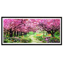 Diy Diamond Painting Cherry blossoms and fawn Cross Stitch Kits Full square 5d Diamond Embroidery Mosaic Home Decor Y2393 2024 - buy cheap