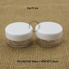 50pcs/lot Wholesale 10g Plastic Cream Jar Sample Test Vial 10ML Eyeshadow Facial Empty Bottle Cosmetic Container Small Packaging 2024 - buy cheap