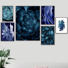 Pintura em tela para parede de lótus, plantas suculentas, posteres e impressões nórdicas, imagens para decoração de parede da sala de estar, quarto 2024 - compre barato