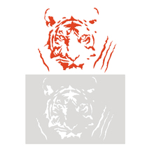 Animal Cake Stencil Mould Tiger Lin Kids Painting Scrapbook Template Stencils DIY Fondant Cake Decorating Tools 2024 - buy cheap