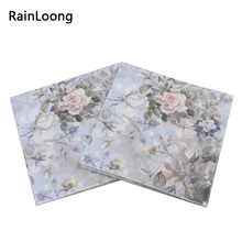 [RainLoong] Printed Feature Rose Paper Napkins For Event & Party Decoration Tissue Decoupage 33cm*33cm 1 pack  (20pcs/pack) 2024 - buy cheap