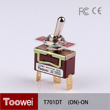 T701DT toowei 3 P ON-(ON) momentary toggle switch terminal de conexão rápida 20 pçs/lote três pinos T terminais chave seletora 2024 - compre barato