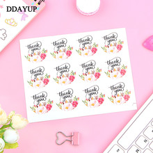 120Pcs Flower Round Thank You Handmade Cake Packaging Sealing Label Kraft Sticker Baking DIY Gift Stickers 2024 - buy cheap