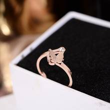 YUN RUO модные матовые кольца с бабочками цвета розового золота для женщин подарок на день рождения для вечеринки ювелирные изделия из титановой стали высшего качества никогда не линяют 2024 - купить недорого