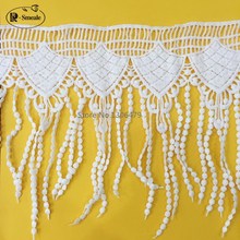 5Yards/lot High Quality 18CM Water Soluble Embroidery African Lace Frinnge Tassel Trim Guipure Ribbon Sew Clot RS1810 2024 - buy cheap