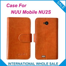 6 Colors Hot!! 2016 NUU Mobile NU2S Case, High Quality Leather Exclusive Case For NUU Mobile NU2S Cover Phone Bag tracking 2024 - buy cheap