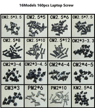 SSEA New 16 Models 160pcs/lot laptop screws for Asus for Acer for Toshiba for Dell for HP for SONY 2024 - buy cheap