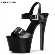 LAIJIANJINXIA Sexy New Hot Party 17cm Ultra Stiletto High Heel Dancing Sandals Open Toe Women Dress Summer Pole Dance Shoes 2024 - buy cheap