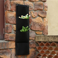 4 Pockets Vertical Bags Wall Planter Wall-mounted Hanging Home Gardening Grow Flower Planting Living Indoor Garden XB 66 2024 - buy cheap