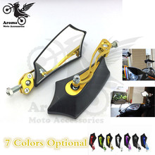 1 pair gold motorcycle rearview mirror unviersal Motorcycle Accessories for kawasaki Moto Rearview Rear View Side Mirror CNC hot 2024 - buy cheap