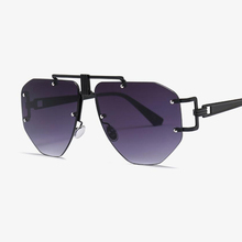 Designer Brand Luxury Sunglasses Women Fashion Pilot Rimless Sunglasses Men Gradient glasses oculos feminino Gafas 2024 - buy cheap