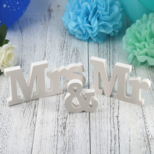 Wedding Decorations Marriage Decor Mr & Mrs Love Birthday Party Decorations White Letters Wedding Sign Hot Rustic Wedding Favors 2024 - buy cheap