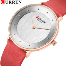 CURREN 9033 Red Watches For Women Ladies Dress Quartz Genuine Leather Wrist Watch Simple Classic Female Clock bayan kol saati 2024 - buy cheap