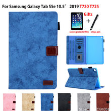 Business Case For Samsung galaxy tab S5e 10.5 2019 SM-T720 SM-T725 Cover Funda Tablet PU Leather Flip Stand Skin Shell +Film+Pen 2024 - buy cheap