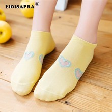 [EIOISAPRA]Kawaii Fashion LOVE Heart Shape Women Socks Sweet  Japanese Harajuku Transparent Candy ColorAntiskid Calcetines Mujer 2024 - buy cheap