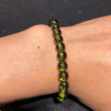 Fine jewelry green moldovan meteorite hits gem glass particle bracelet 2024 - buy cheap