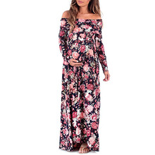 Long Sleeve Floral Maternity Dresses For Pregnant Women Clothes Straight Pregnancy Dresses Maternity Pregnant Gravidas Clothing 2024 - buy cheap