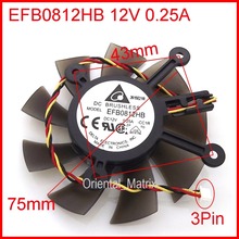 New EFB0812HB 12V 0.25A 43x43x43x43mm 3Pin For ASUS Graphics Card Cooling Cooler Fan 2024 - buy cheap