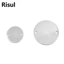100% Stainless Steel Stamping Blank Tag Charm 20mm/30mm 2 Hole Metal Stamping Blank Round Tags Jewelry Making Wholesale 100pcs 2024 - buy cheap