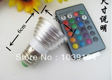 2PCS/LOT 3W 4W E27 RGB LED Bulb 16 Color Change Lamp spotlight 110 220v for Home Party decoration with IR Remote 2024 - buy cheap