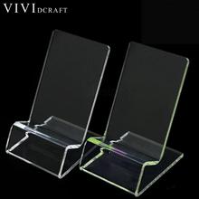 1 PCS Transparent Office Desk Accessories Card Clip Business Card Holders Desk Acrylic Plastic Id Holder Card Display Stand 2024 - buy cheap