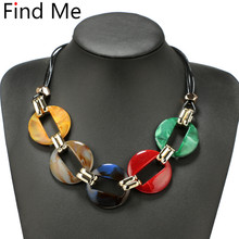 Find Me Fashion Power Leather Cord Statement Necklace & Pendants Vintage Weaving Collar Choker Necklace For Women Jewelry 2024 - buy cheap