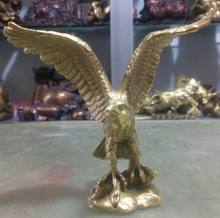 Бронзовая статуэтка короля птиц орла ястреба, 12 см, бесплатная доставка, китайский латунный по феншуй 2024 - купить недорого