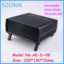 Szomk-compartimento para projeto de armário elétrico, 1 peça, 200x190x76mm, szomk, gabinete elétrico, gabinete abs, caixa de mesa de projeto 2024 - compre barato