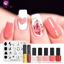 Kads conjunto de carimbo de unhas, diamante pedras preciosas, carimbo de unha, placas, imagem, placas, impressão, esmalte, estêncil 2024 - compre barato