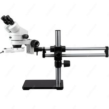 Microscopio Binocular estéreo, suministros de AmScope 3.5X-45X, microscopio estéreo con soporte rodamientos de bola + Luz 2024 - compra barato
