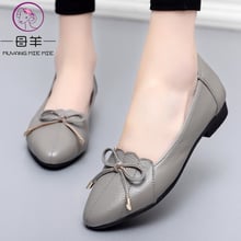 Women Shoes 2022 Genuine Leather Women Flats Fashion Female Casual Work Ballet Flats Plus Size 35-43 Ladies Shoes 2024 - buy cheap