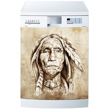Venda em atacado de papel de parede para porta de geladeira 3d de índias com adesivo congelador para máquina de lavar louças arte para crianças 2024 - compre barato