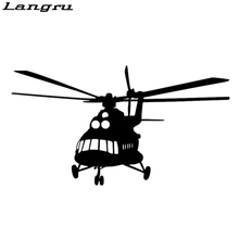 Langru adesivo de carro helicóptero russo, adesivos de carro para janela traseira, decalque de decoração de vinil jdm 2024 - compre barato