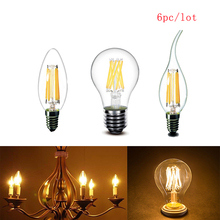 LED Filament Light lamp 220V G45 A60 C35 Clear Glass shell vintage edison led bulb LED Light Glass Bulb 220V 230V 240V 250V 2024 - buy cheap