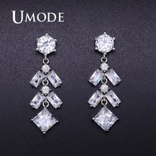 UMODE Wedding Korean Drop Dangle Earrings Fashion for Women Female Clear Rhinestone CZ Jewelry pendientes mujer moda UE0365 2024 - buy cheap