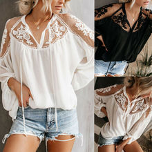 Fashion Women Summer Chiffon Long Sleeve Casual Shirt Tops Blouse  New Solid Blouse Size S-XL 2024 - buy cheap