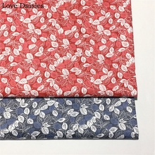 100% Cotton Twill Cloth Japanese Style Dark GRAY RED Small Leaves Fabrics for DIY Bedding Apparel Dress Cushion Handwork Decor 2024 - buy cheap