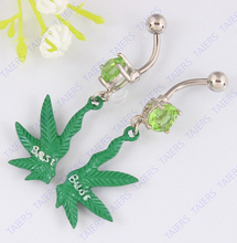 Best friends Maple belly button ring forever fashion navel ring body piercing jewelry 14G 316L surgical steel bar Nickel-free 2024 - buy cheap