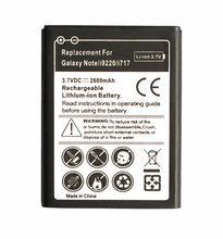 1x 2600mAh EB615268VU 3.7VDC Replacement Li-ion Battery For Samsung Galaxy Note GT-N7000 N7000 GT-I9220 I9220 T879 2024 - buy cheap