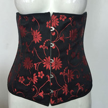 Alta qualidade mulheres top cintura corset bordado floral bonito lingerie underbust cintura cincher shaper m1696 2024 - compre barato