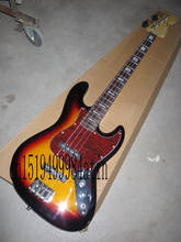 Free Shipping!! Hot Selling F Sunburst Jazz Bass 4 String Electric Bass Guitar In Stock 2024 - buy cheap