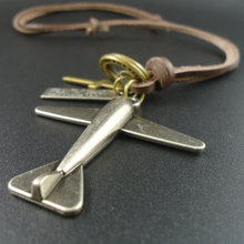 New Arrival Long Genuine Leather Men Jewelry Vintage Plane Pendants Fashion Necklaces for Women 2014 2024 - buy cheap