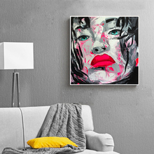 Pintura abstracta de caras de mujer para decoración moderna, carteles e imágenes de pared para arte de sala de estar, pintura para dormitorio y pasillo 2024 - compra barato